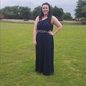 Full Length One Strap Evening Dress